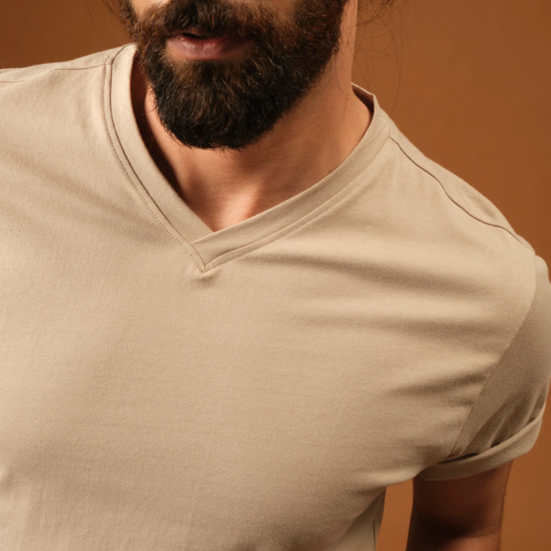 Classic Cotton V Neck T-Shirt